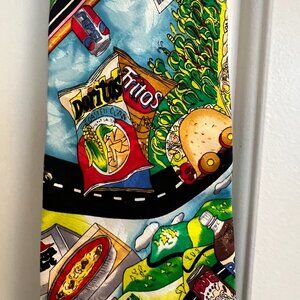 1990s SILK DESIGNER NECKTIE MOUNTAIN DEW KFC NICOLE MILLER RUNWAY